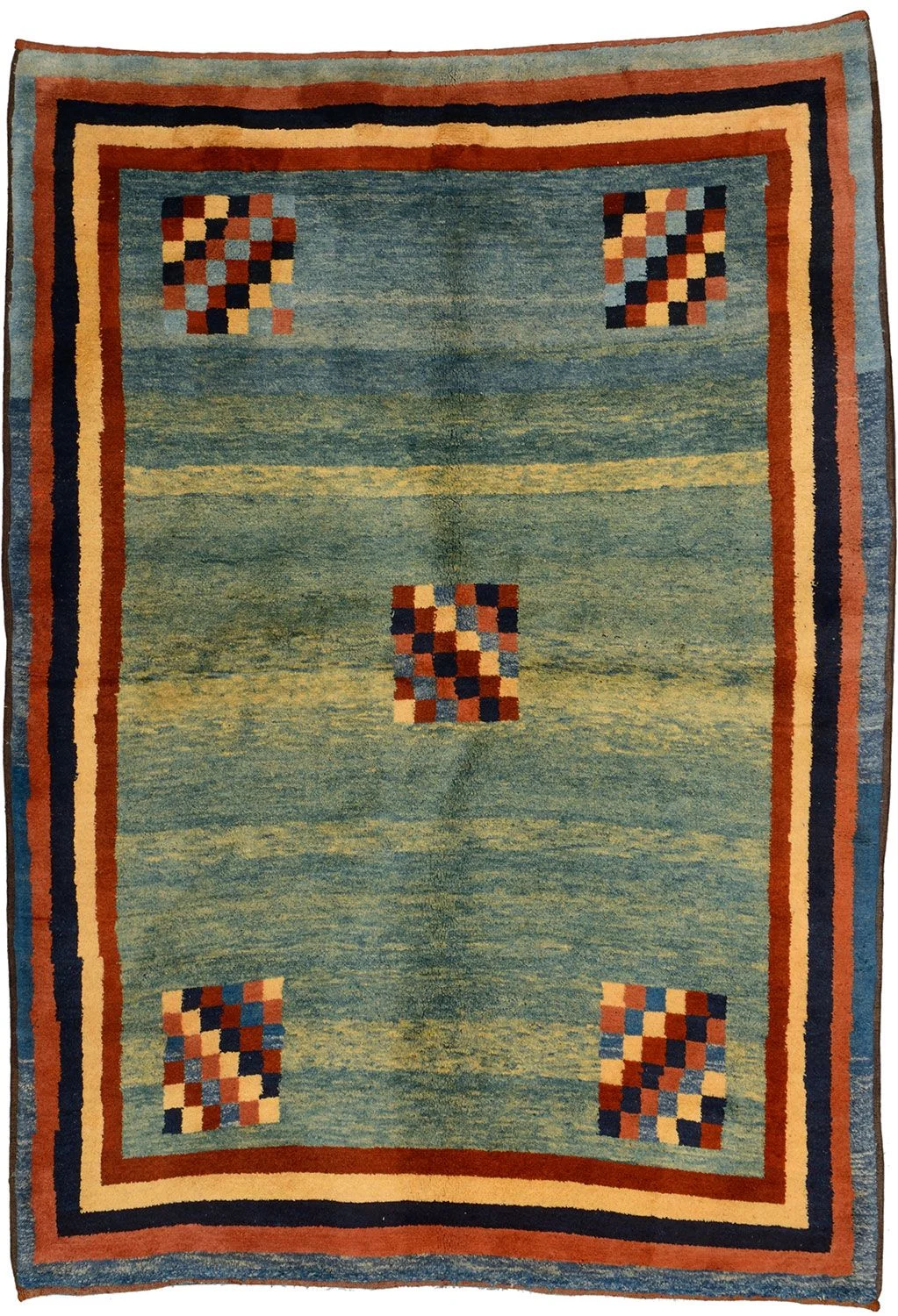 Hand-Knotted Gabbeh Afghan Rug, 143 × 200 cm, Wool
