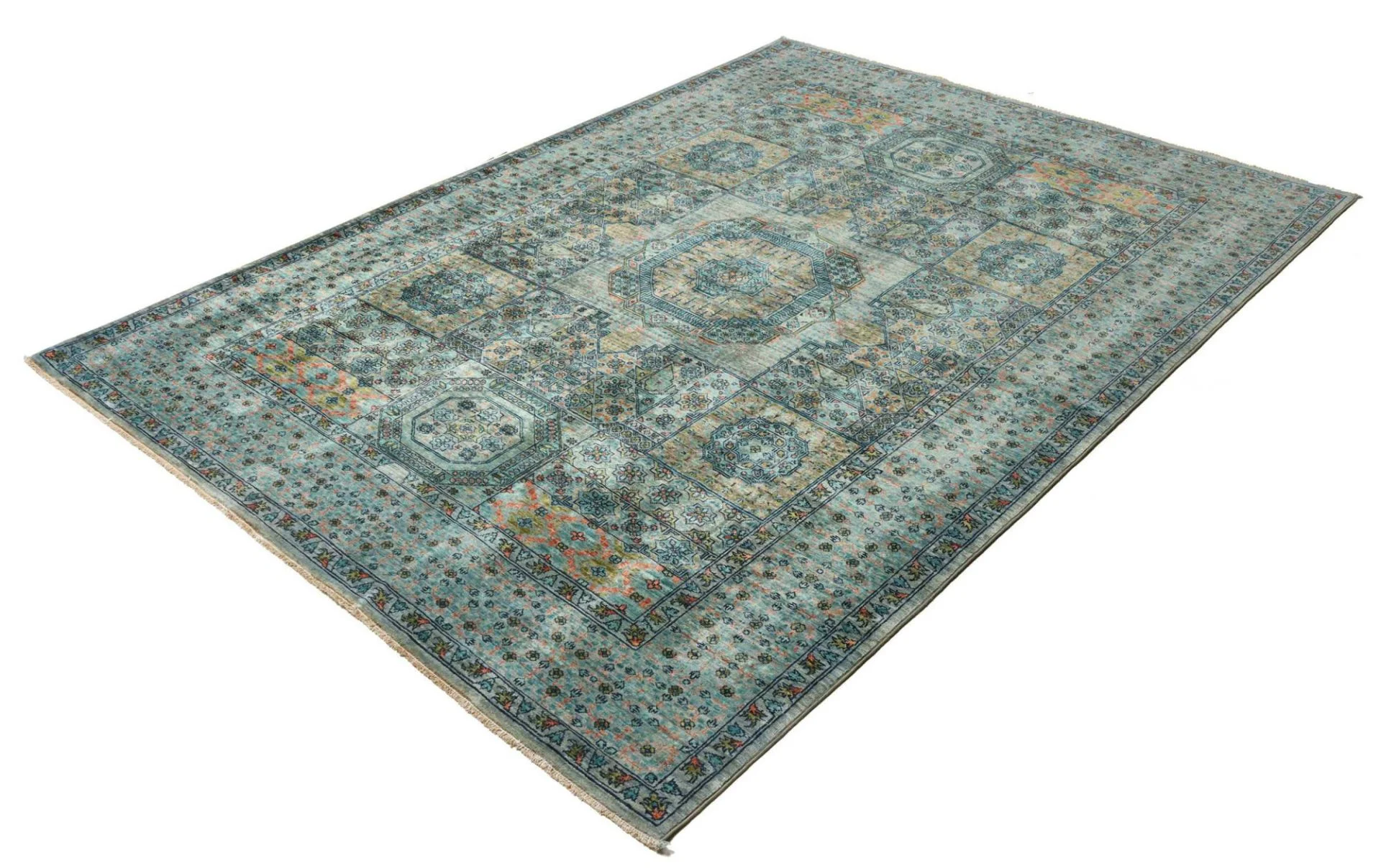Alternative view of Wool Mamluk Pakistani Rug 169 × 232 cm, hand-knotted