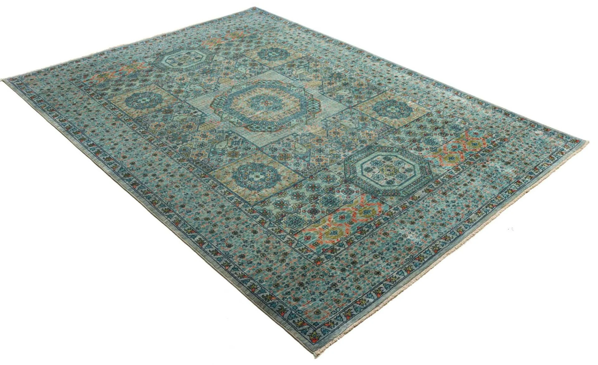 Wool Mamluk Pakistani Rug 169 × 232 cm, hand-knotted - Image 3