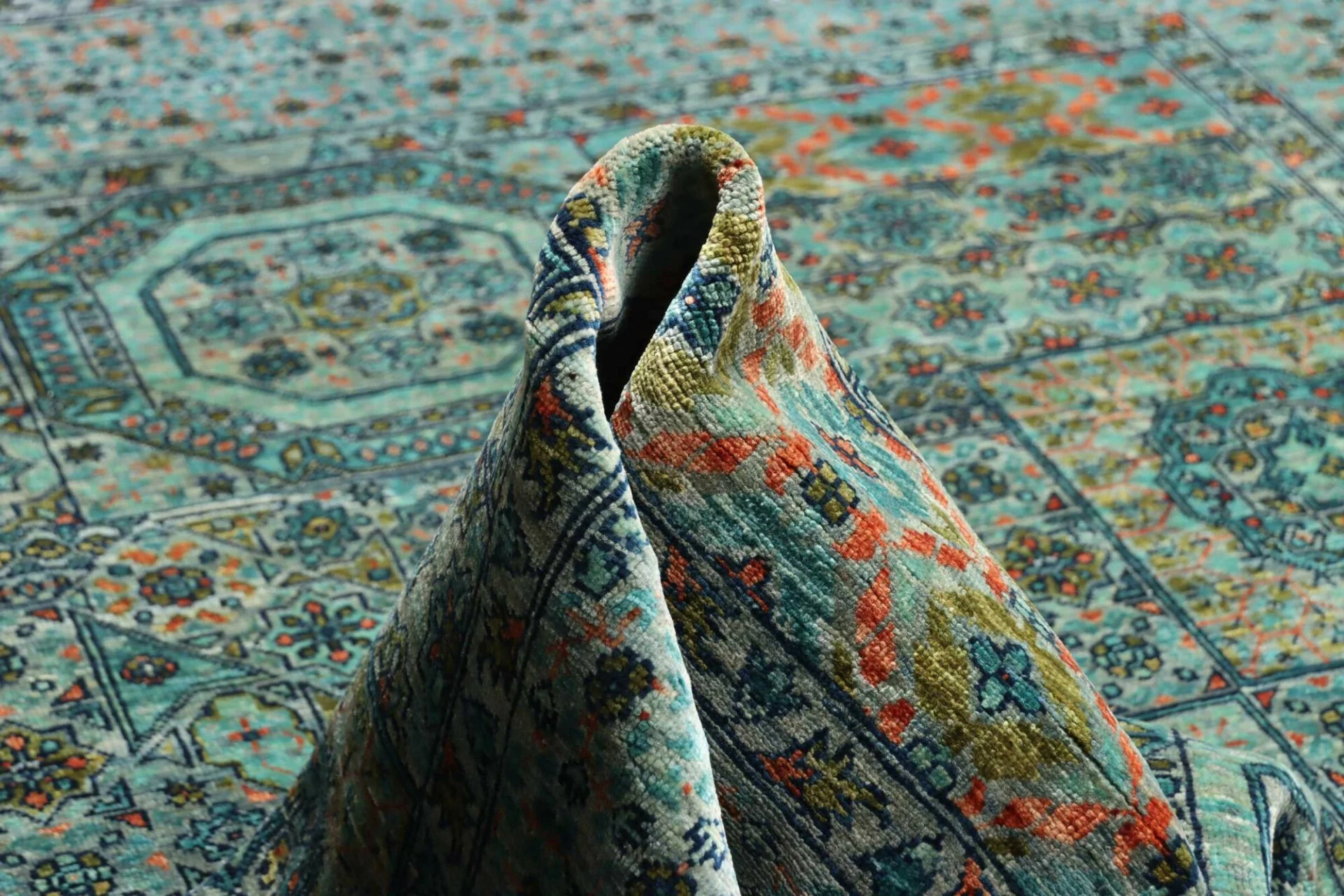 Wool Mamluk Pakistani Rug 169 × 232 cm, hand-knotted - Image 10