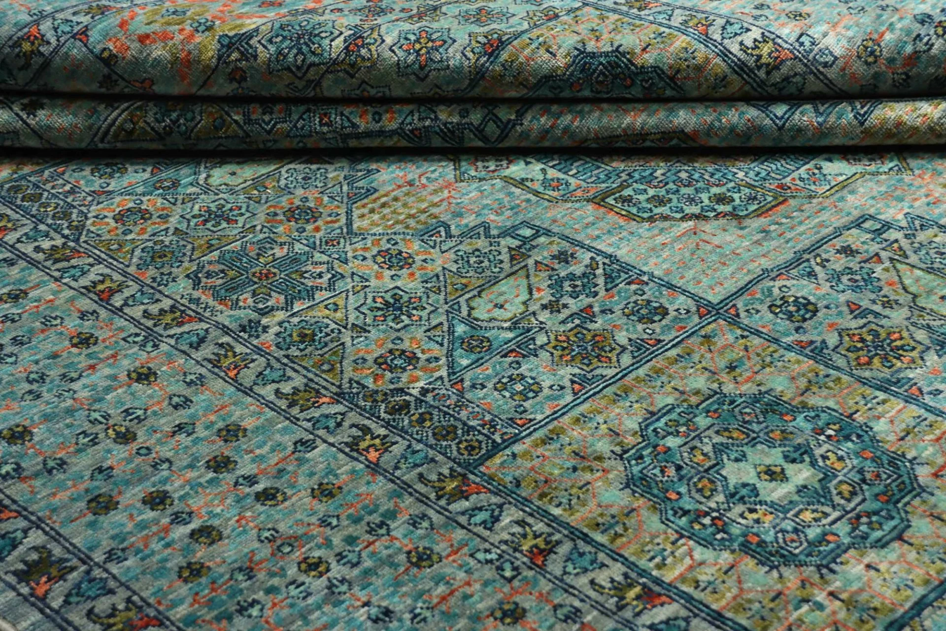 Wool Mamluk Pakistani Rug 169 × 232 cm, hand-knotted - Image 11