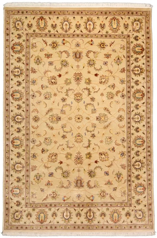 Wool Tabriz Indian Rug 125 × 185 cm, hand-knotted