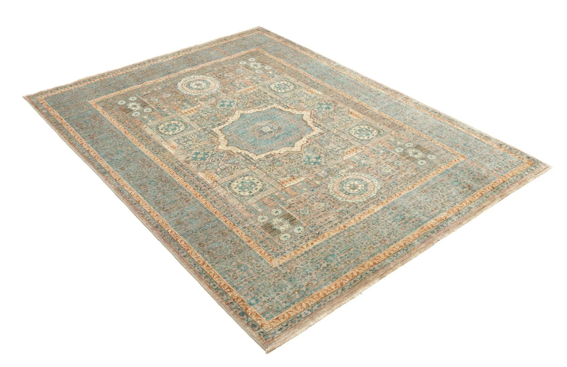 Wool Mamluk Pakistani Rug 148 × 189 cm, hand-knotted - Image 3