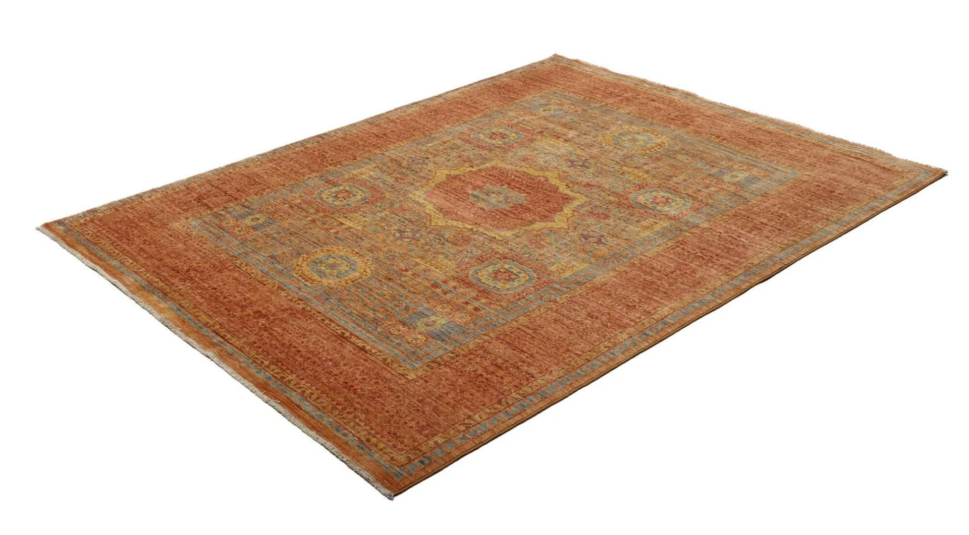 Alternative view of Hand-Knotted Mamluk Pakistani Rug, 154 × 195 cm, Wool