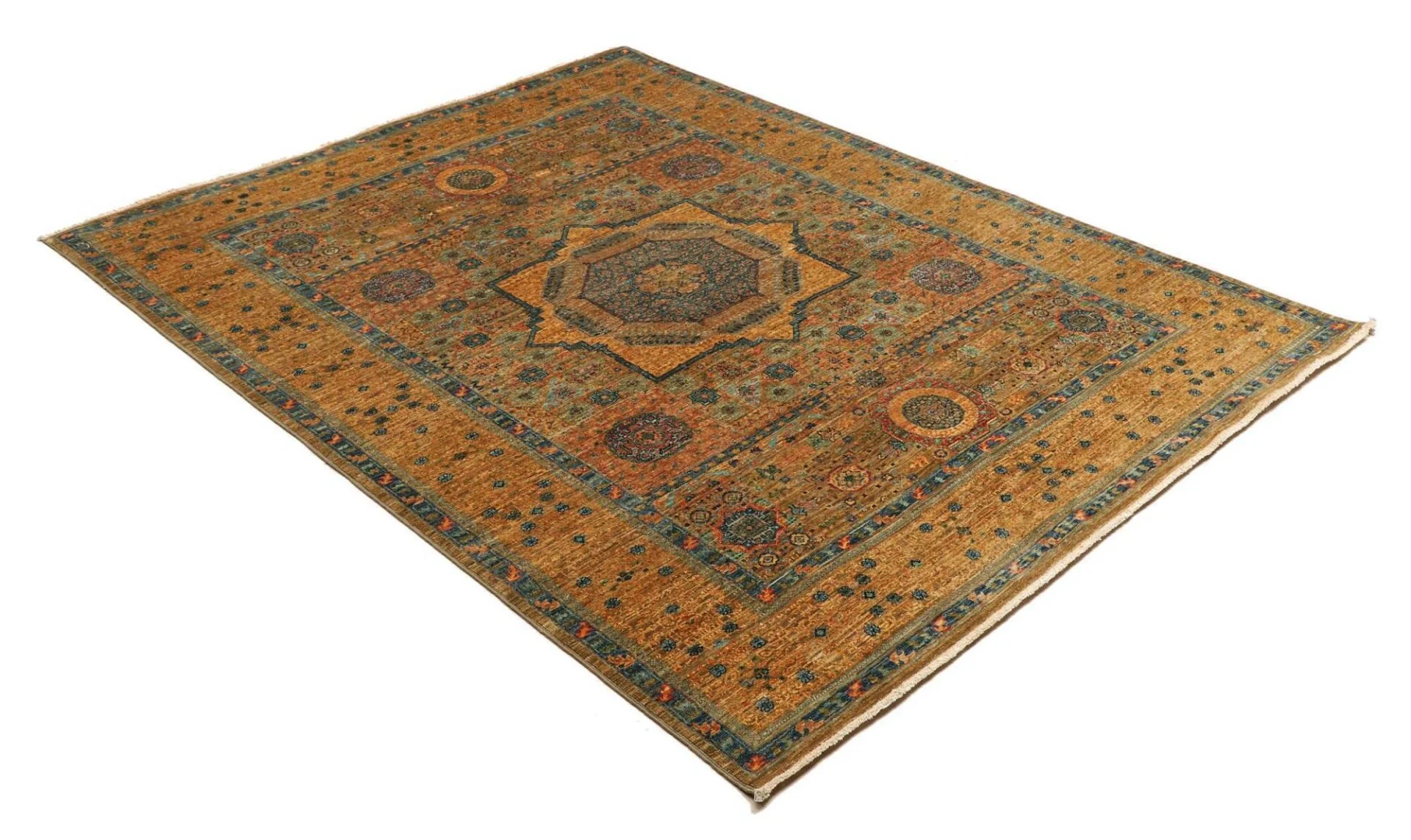 Alternative view of Hand-Knotted Mamluk Pakistani Rug, 155 × 204 cm, Wool