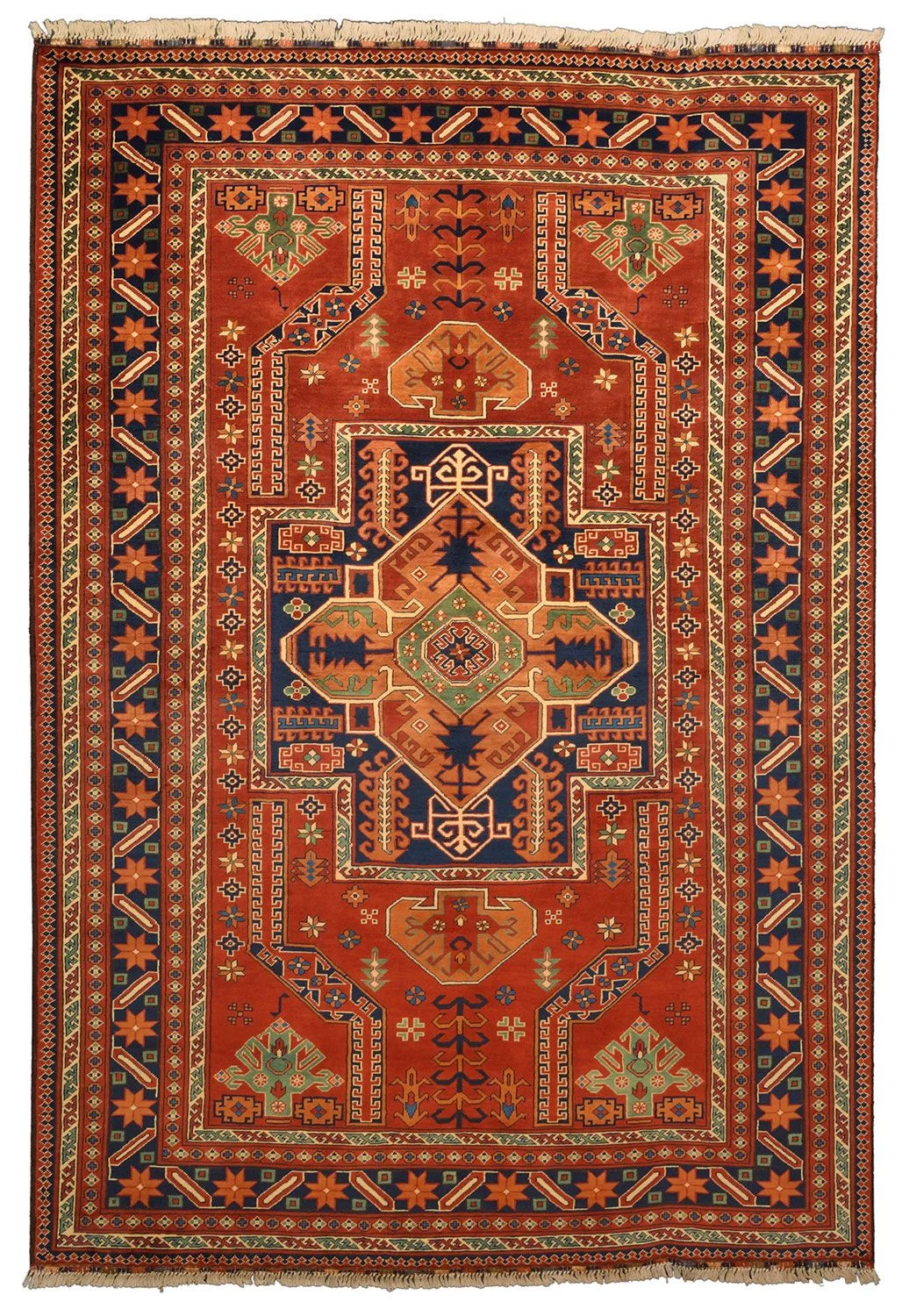 Afghan Rug 200 × 293 cm in Wool, hand-knotted