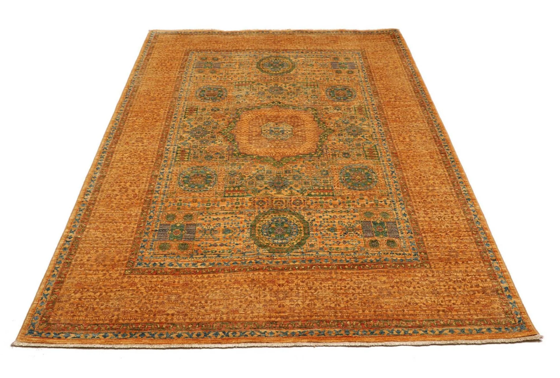Wool Mamluk Pakistani Rug 154 × 220 cm, hand-knotted - Image 3