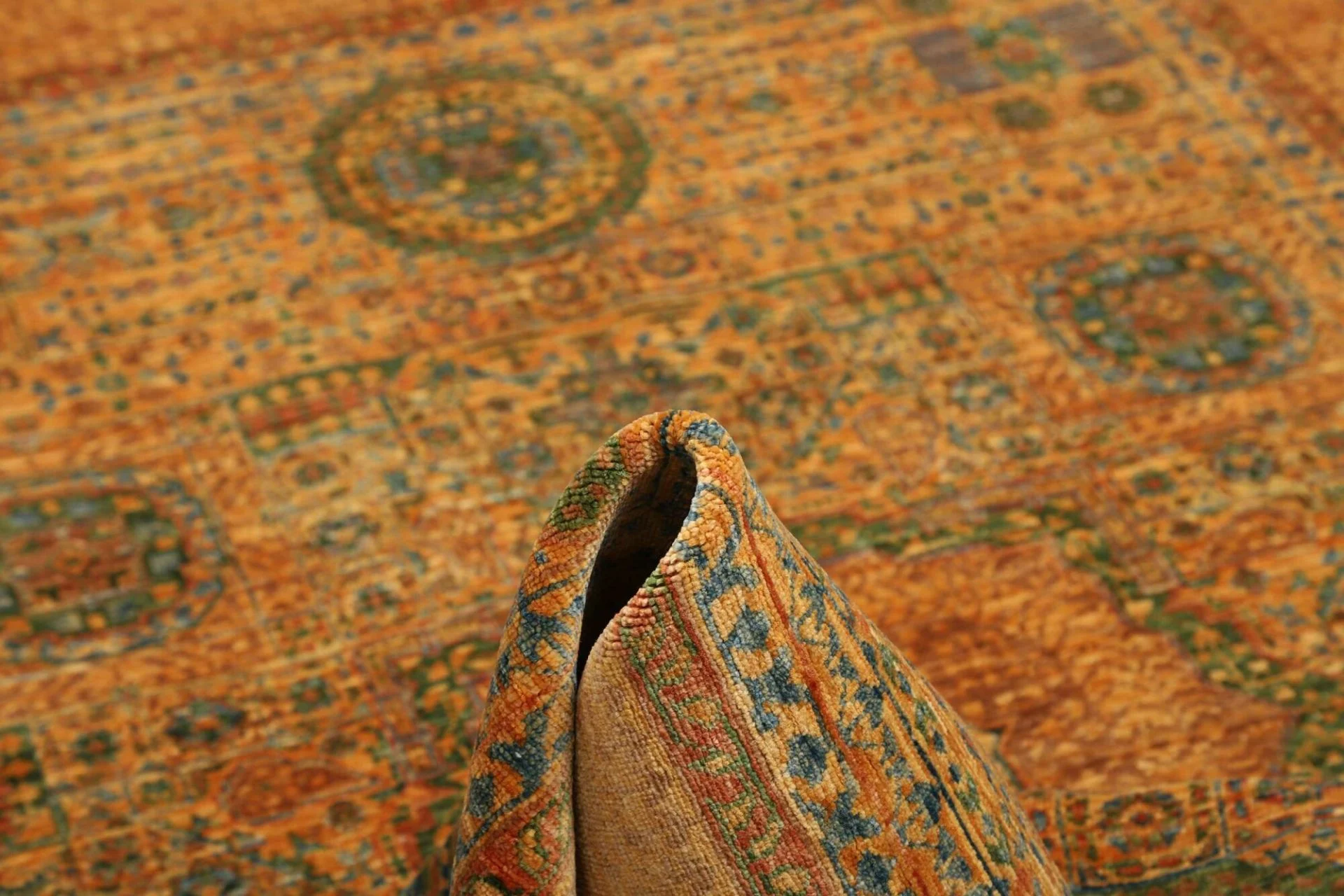 Wool Mamluk Pakistani Rug 154 × 220 cm, hand-knotted - Image 8