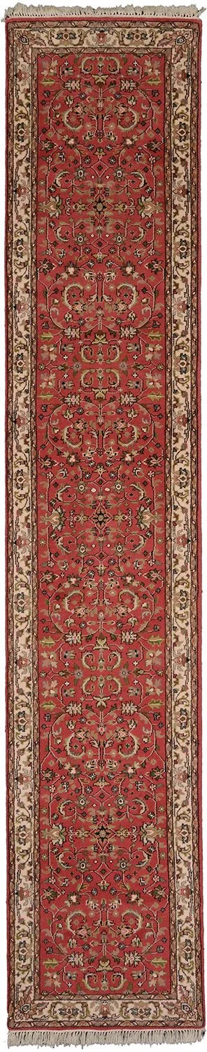 Wool Sarouk Indian Rug 79 × 406 cm, hand-knotted