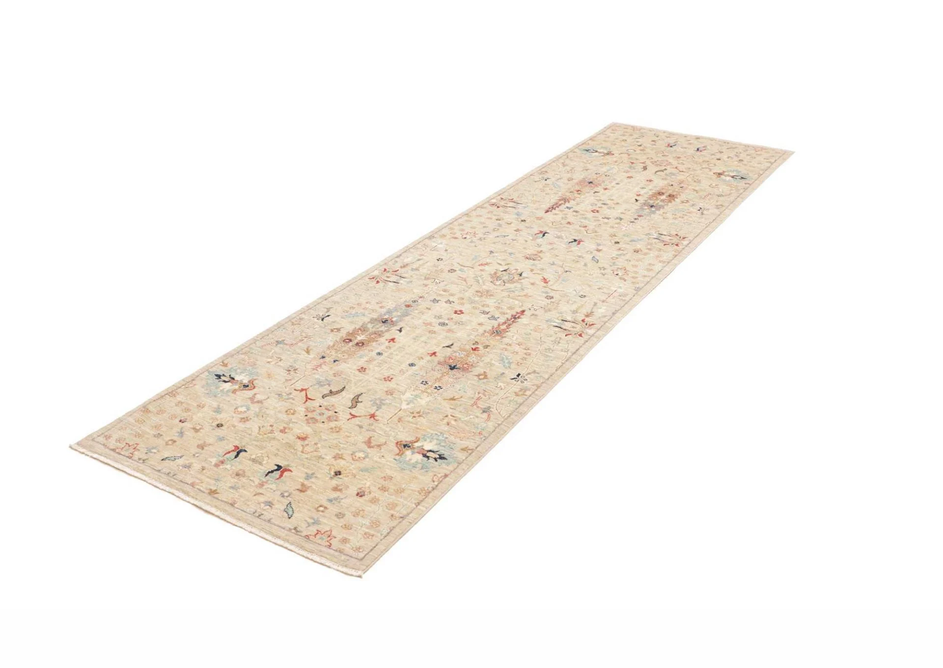 Alternative view of Wool Samarkand Pakistani Rug 84 × 290 cm, hand-knotted