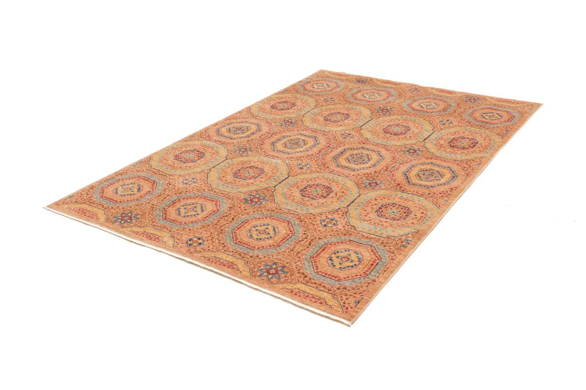 Alternative view of Mamluk Pakistani Rug 150 × 206 cm in Wool, hand-knotted
