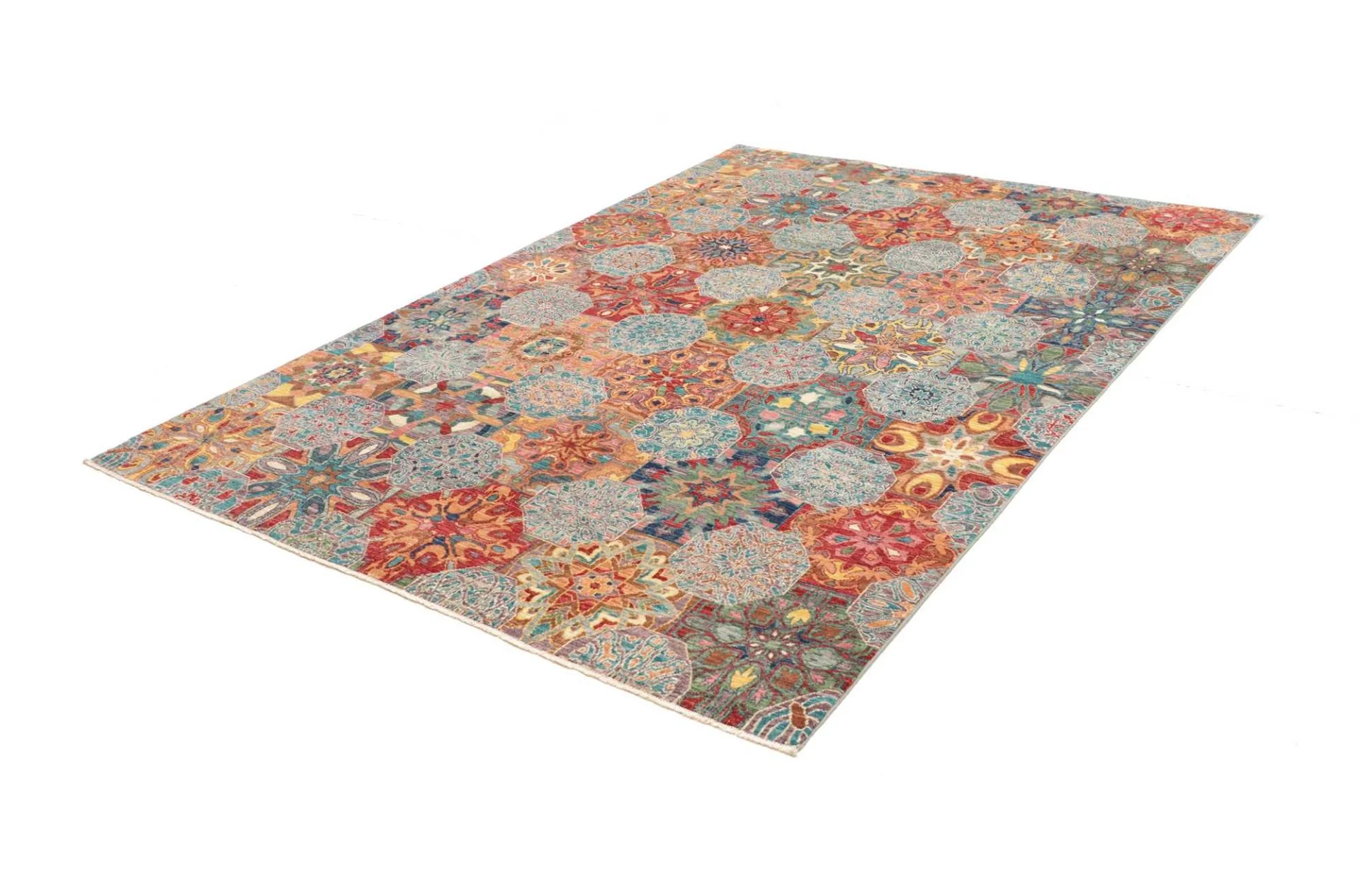 Alternative view of Samarkand Pakistani Rug 168 × 230 cm in Wool, hand-knotted