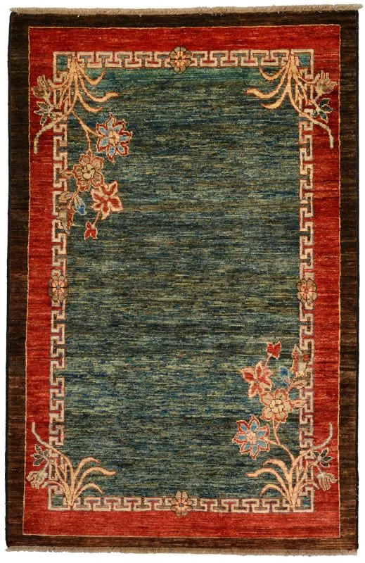 Hand-Knotted Ziegler Pakistani Rug, 120 × 188 cm, Wool
