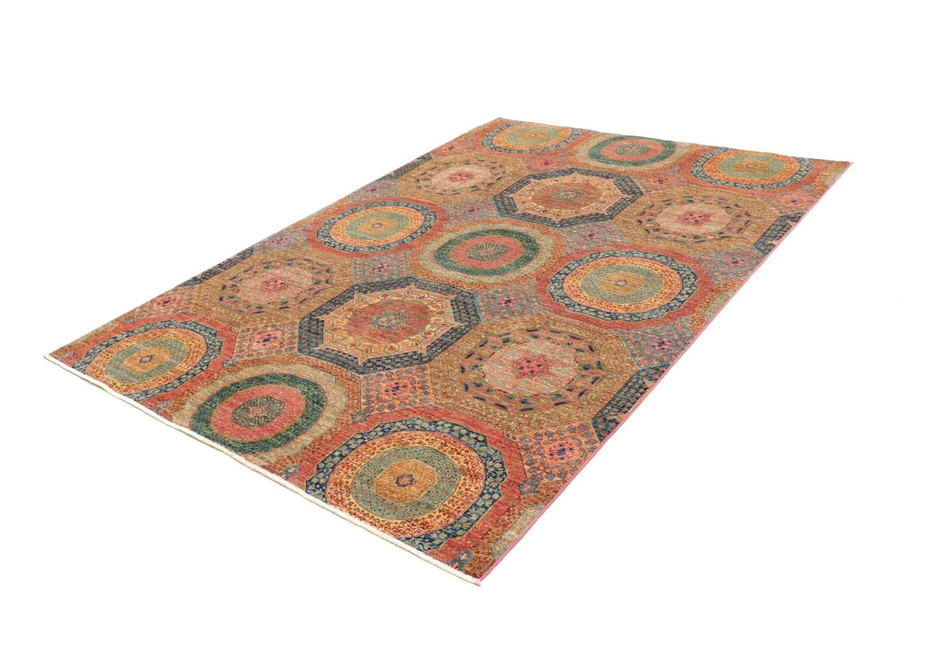 Alternative view of Hand-Knotted Mamluk Pakistani Rug, 169 × 231 cm, Wool