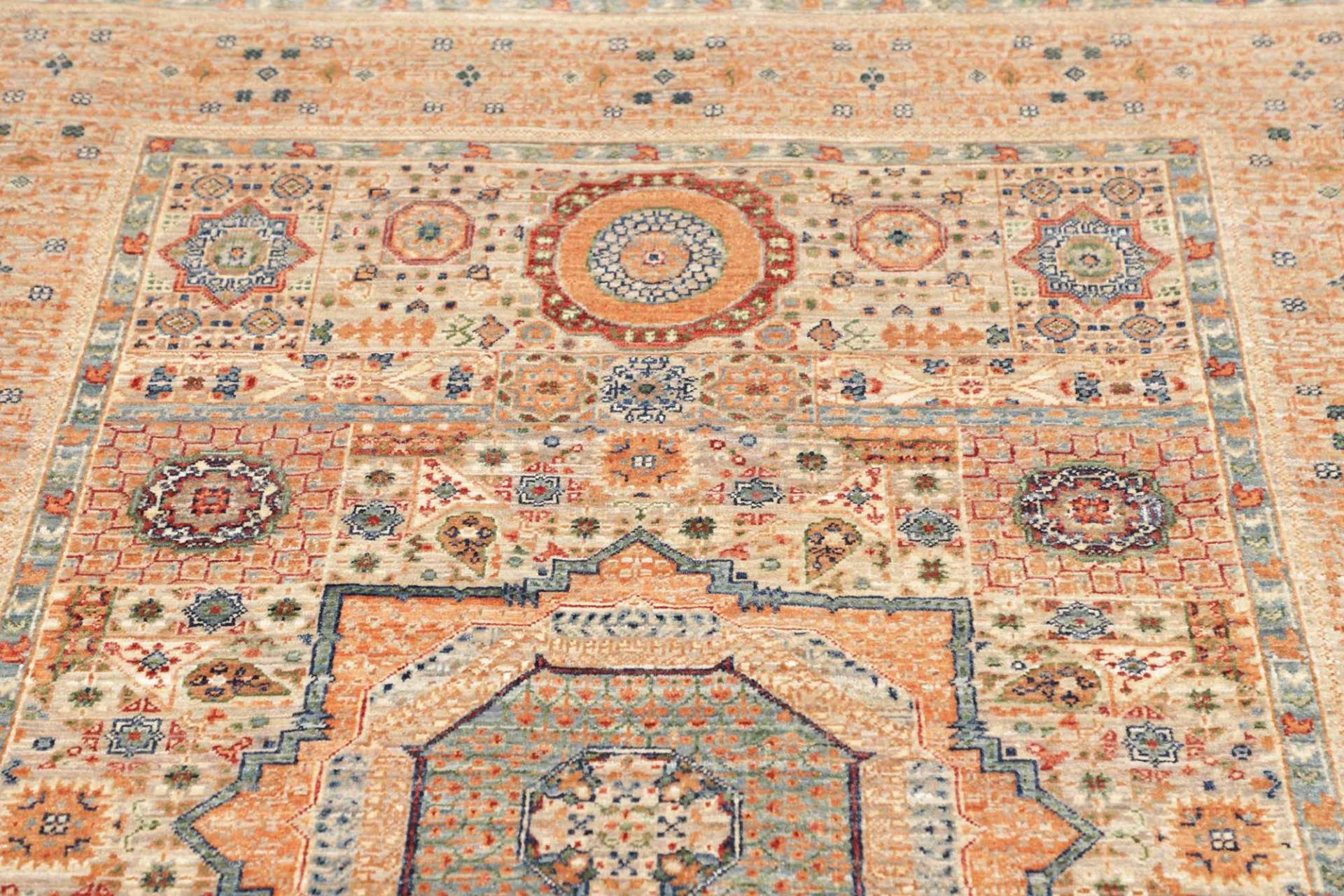 Hand-Knotted Mamluk Pakistani Rug, 124 × 179 cm, Wool - Image 8