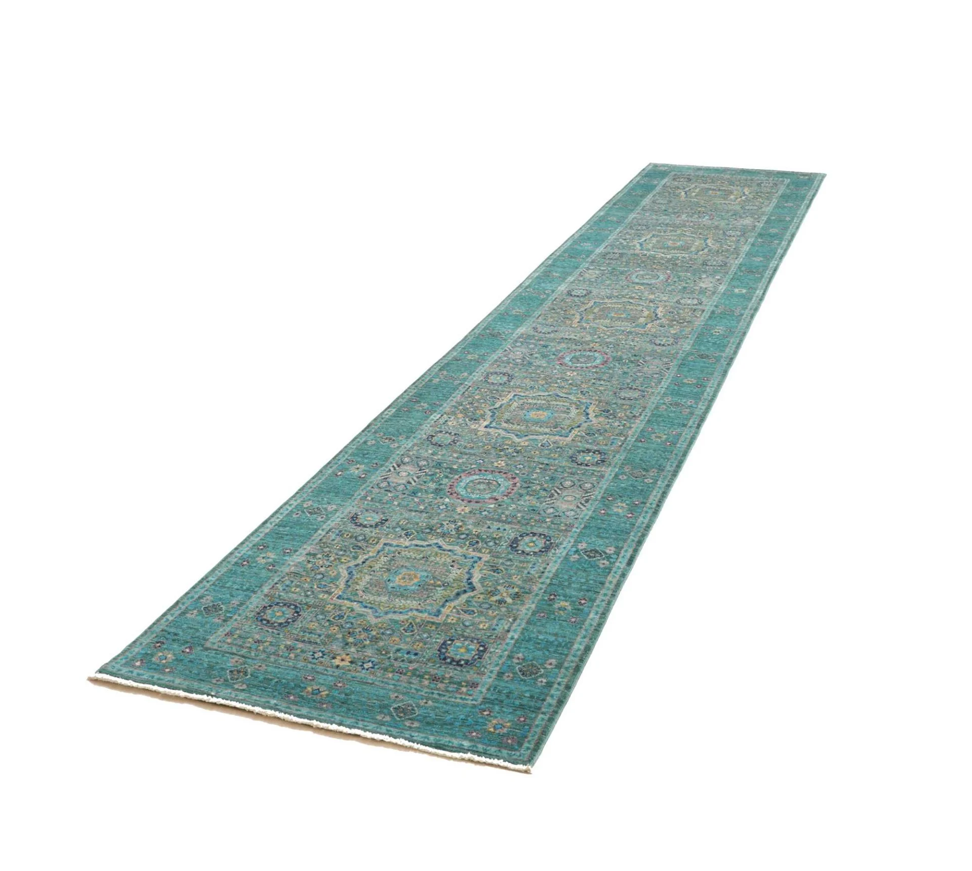 Alternative view of Mamluk Pakistani Rug 83 × 395 cm in Wool, hand-knotted