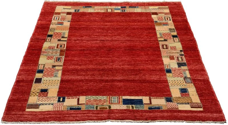 Alternative view of Hand-Knotted Gabbeh Pakistani Rug, 142 × 187 cm, Wool