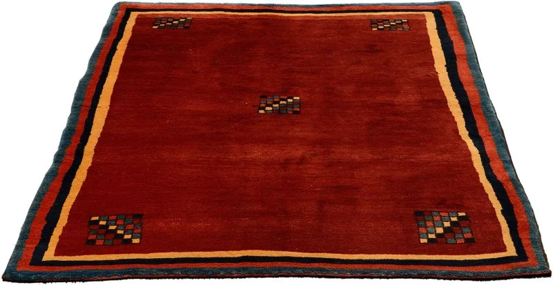 Alternative view of Wool Gabbeh Afghan Rug 152 × 191 cm, hand-knotted