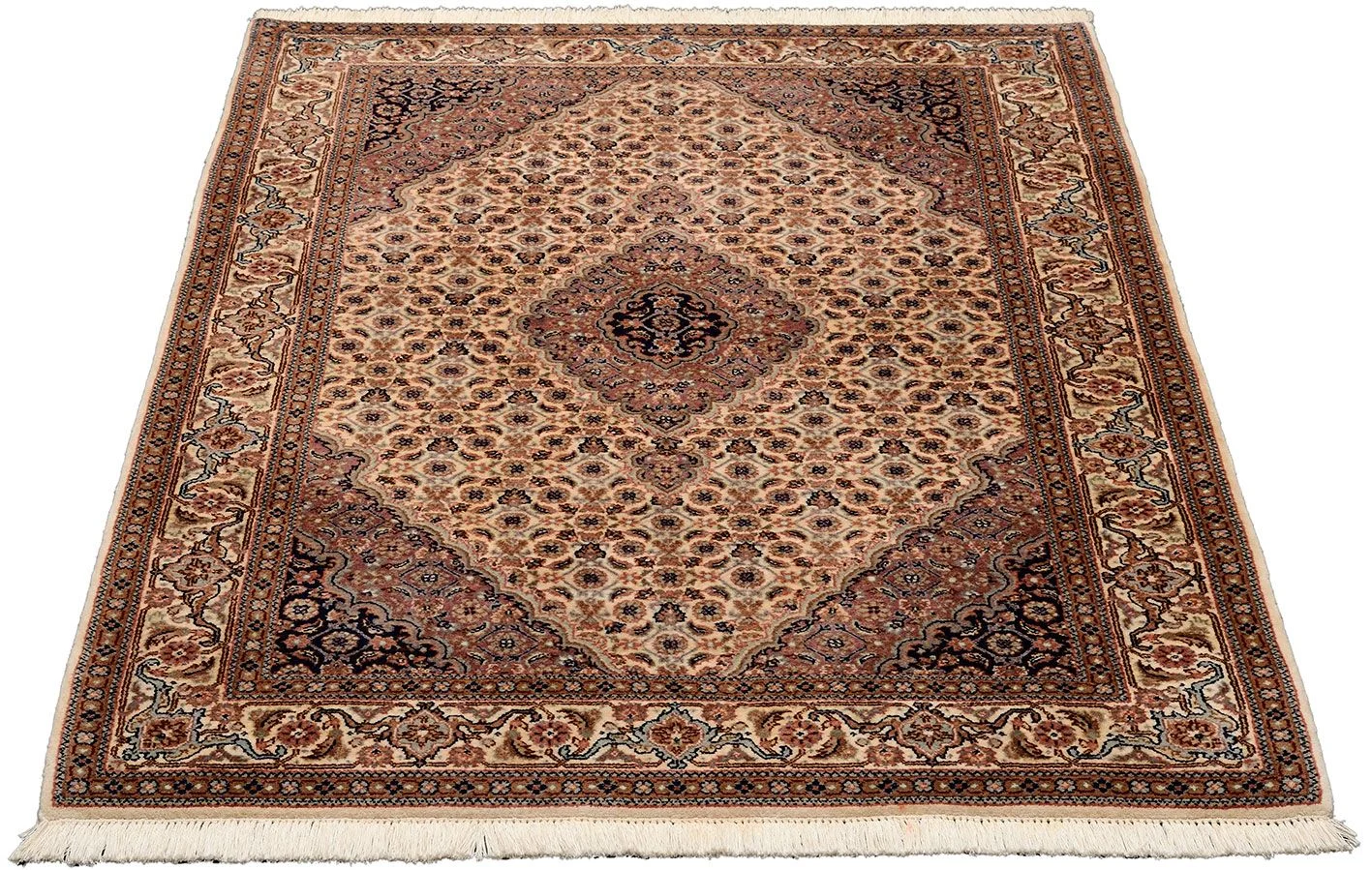 Alternative view of Wool Tabriz Indian Rug 125 × 185 cm, hand-knotted