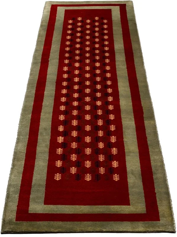 Alternative view of Loribaft Indian Rug 81 × 303 cm in Wool, hand-knotted