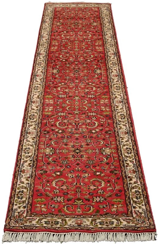 Alternative view of Wool Sarouk Indian Rug 79 × 406 cm, hand-knotted
