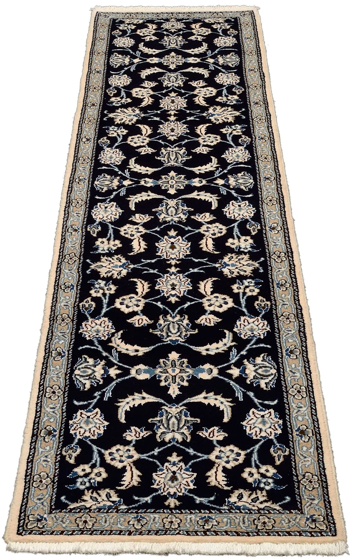 Alternative view of Hand-Knotted Nain Persian Rug, 68 × 302 cm, Wool