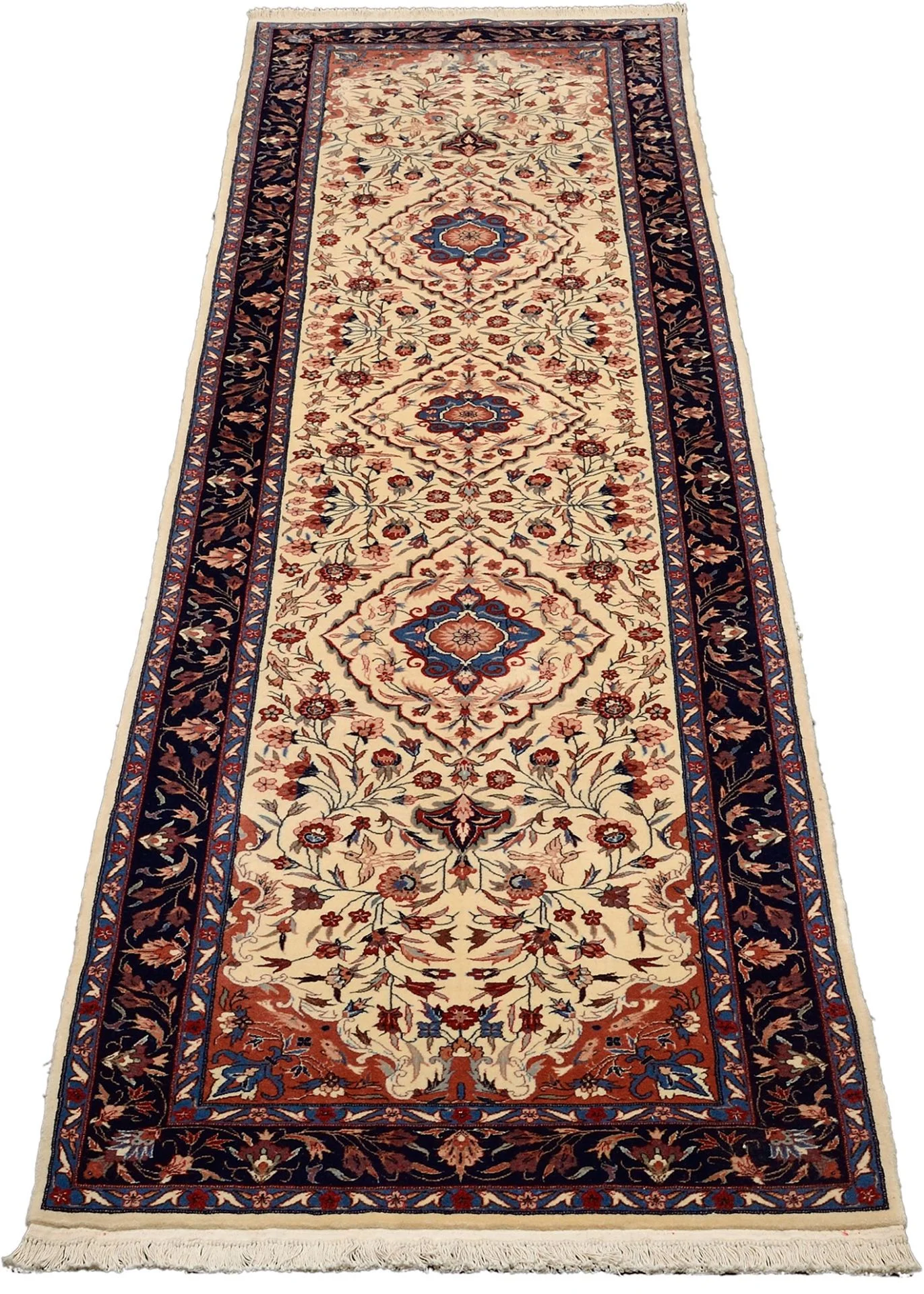 Alternative view of Hand-Knotted Isfahan Chinese Rug, 79 × 310 cm, Wool