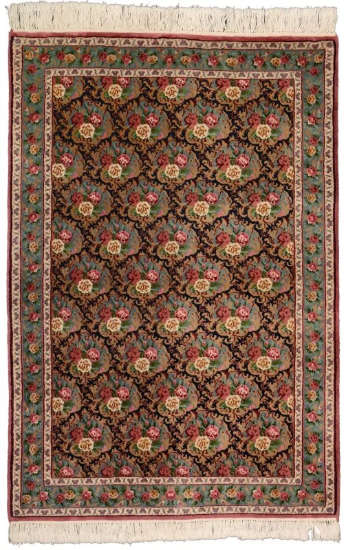 Kerman Indian Rug 122 × 179 cm in Wool, hand-knotted