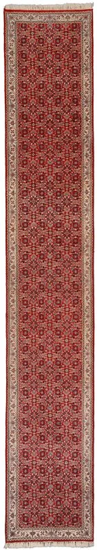 Hand-Knotted Bijar Indian Rug, 77 × 461 cm, Wool