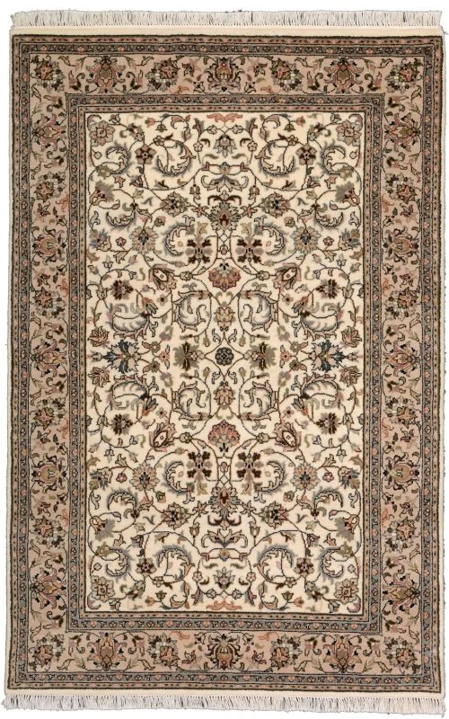 Hand-Knotted Isfahan Indian Rug, 119 × 182 cm, Wool