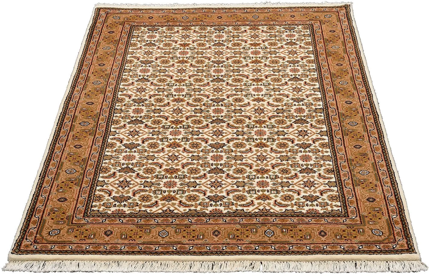 Alternative view of Hand-Knotted Herati Indian Rug, 123 × 182 cm, Wool