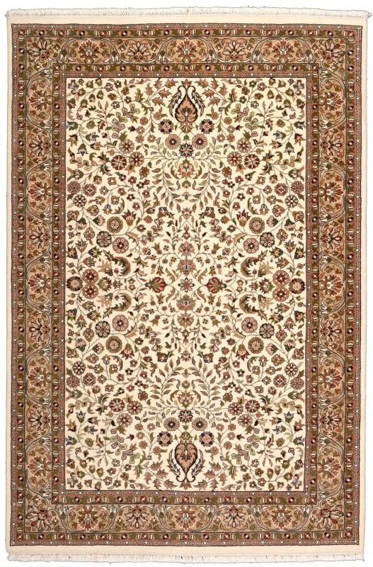 Tabriz Indian Rug 126 × 187 cm in Wool, hand-knotted