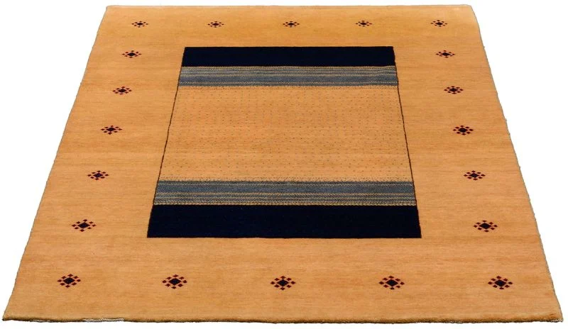 Alternative view of Loribaft Indian Rug 124 × 181 cm in Wool, hand-knotted