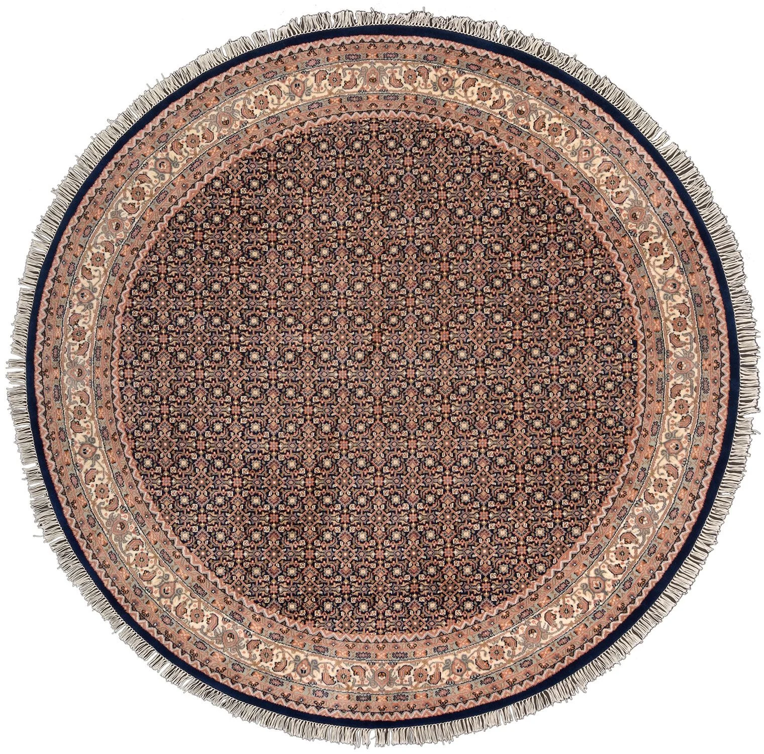 Wool Bijar Indian Rug 243 × 243 cm, hand-knotted