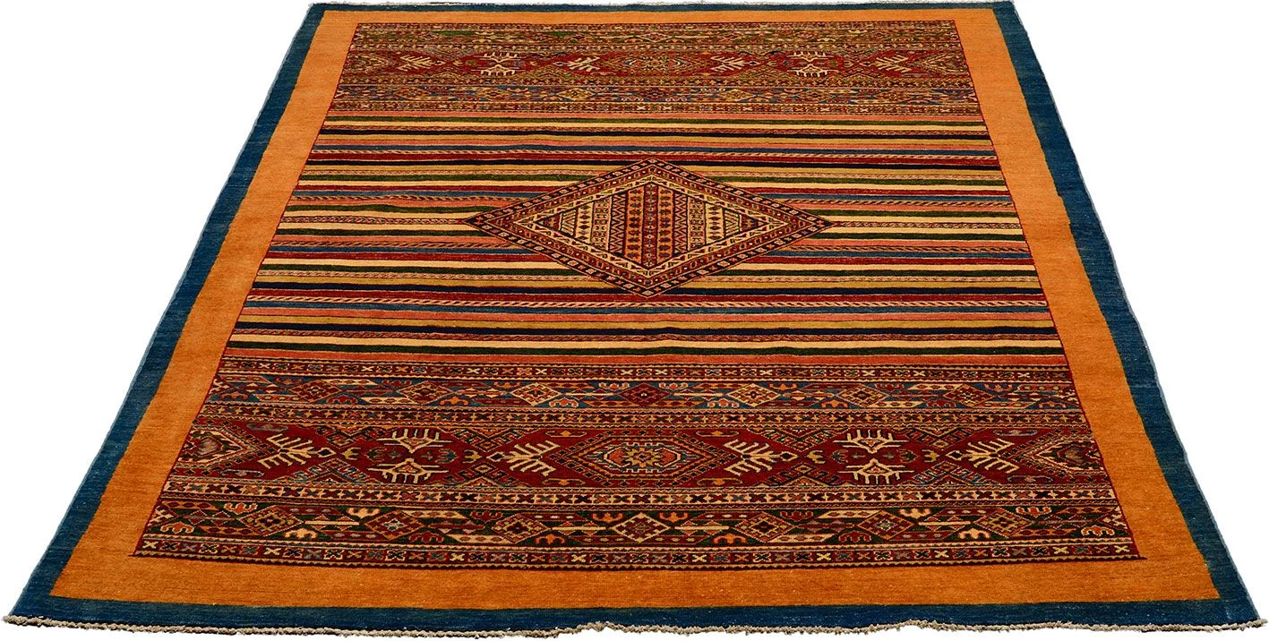 Alternative view of Ziegler Afghan Rug 181 × 237 cm in Wool, hand-knotted