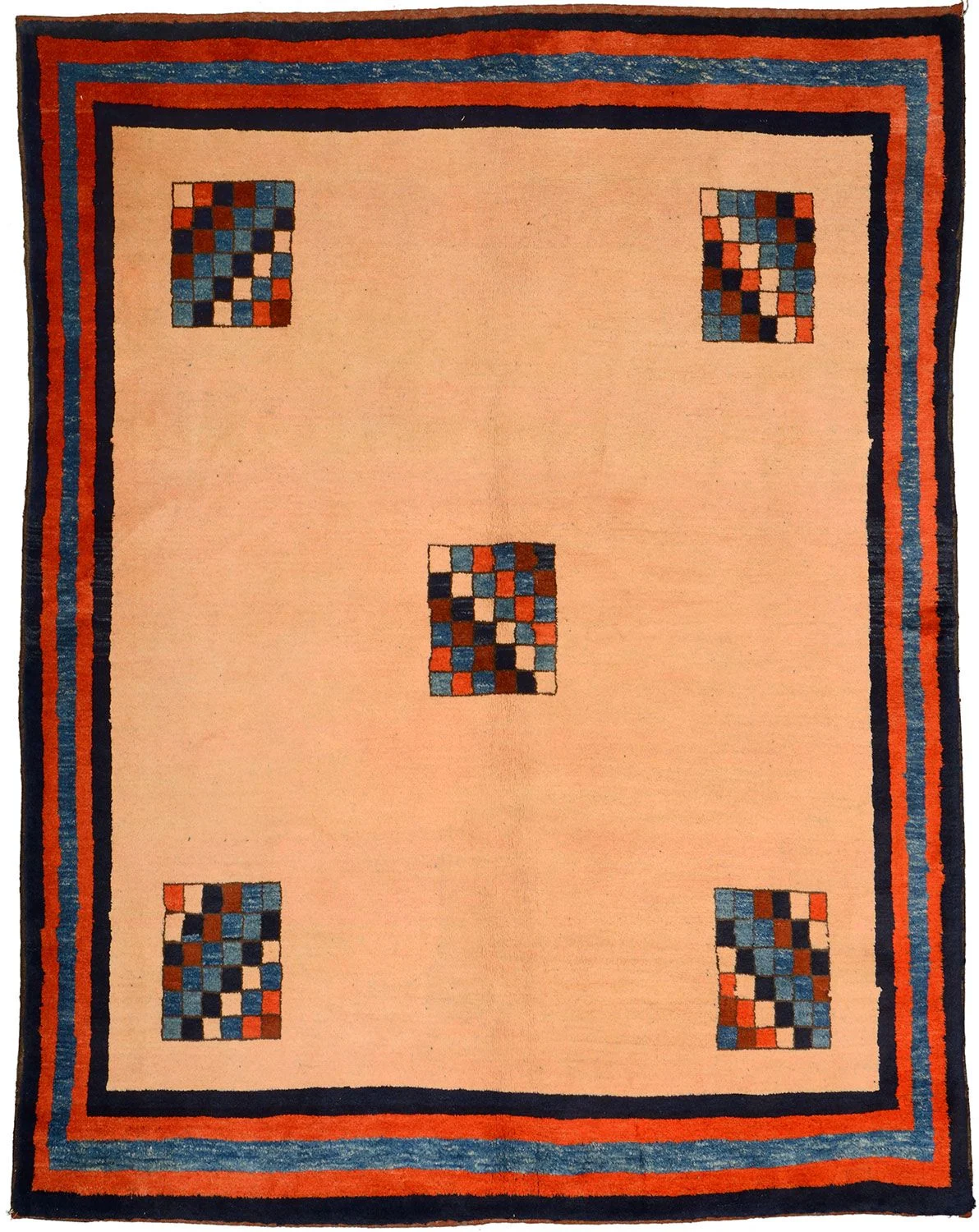 Hand-Knotted Gabbeh Pakistani Rug, 162 × 204 cm, Wool