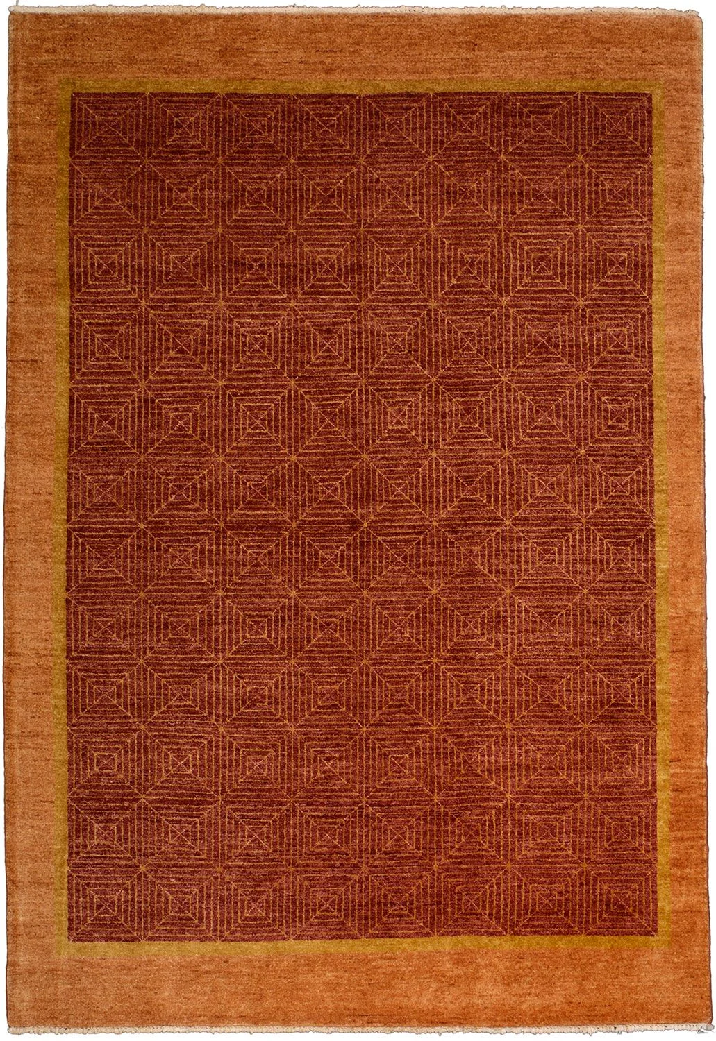 Hand-Knotted Loribaft Pakistani Rug, 169 × 242 cm, Wool