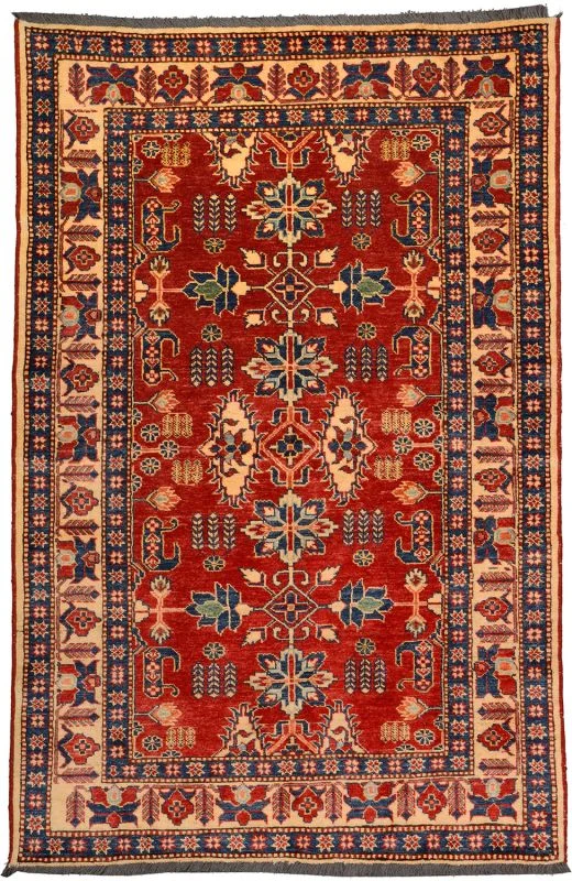 Kazak Pakistani Rug 127 × 199 cm in Wool, hand-knotted