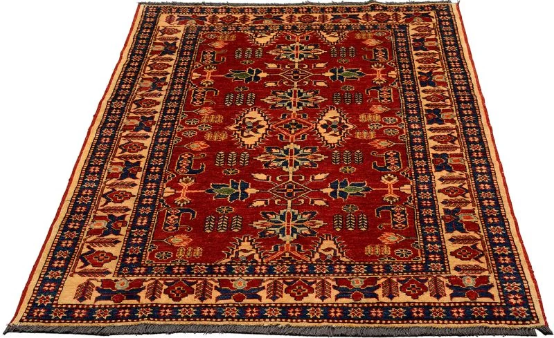 Alternative view of Kazak Pakistani Rug 127 × 199 cm in Wool, hand-knotted