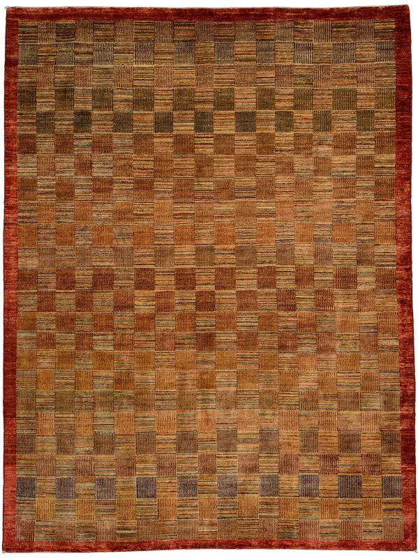 Hand-Knotted Ziegler Afghan Rug, 212 × 281 cm, Wool