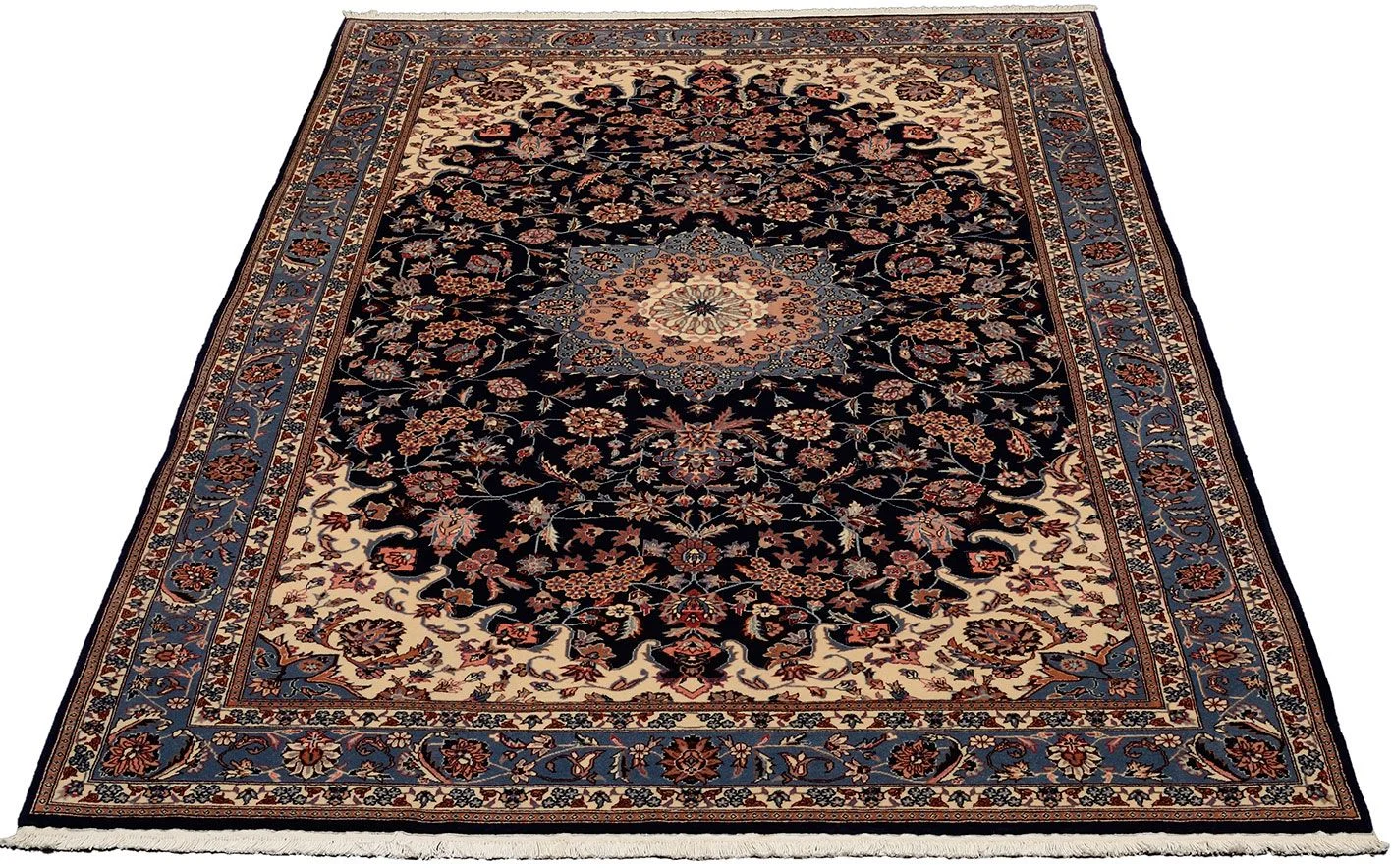 Alternative view of Hand-Knotted Isfahan Chinese Rug, 156 × 243 cm, Wool