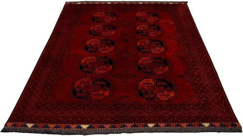 Alternative view of Afghan Rug 200 × 285 cm in Wool, hand-knotted