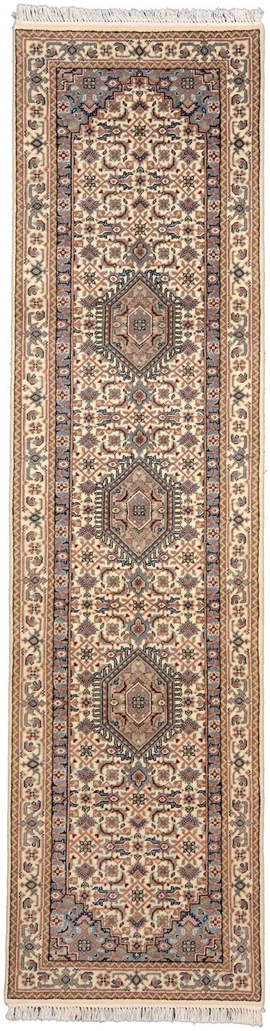 Hand-Knotted Bijar Indian Rug, 73 × 274 cm, Wool