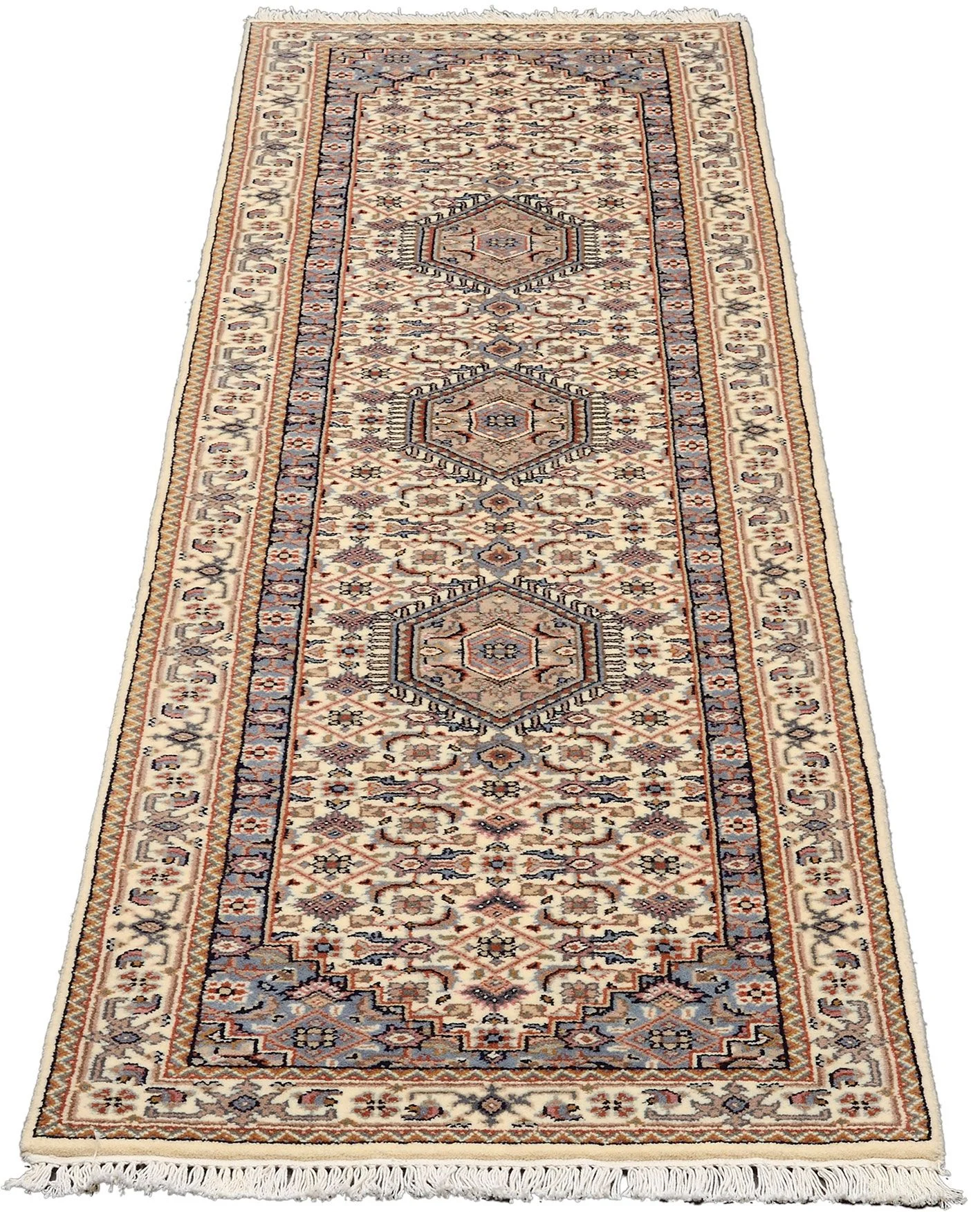 Alternative view of Hand-Knotted Bijar Indian Rug, 73 × 274 cm, Wool