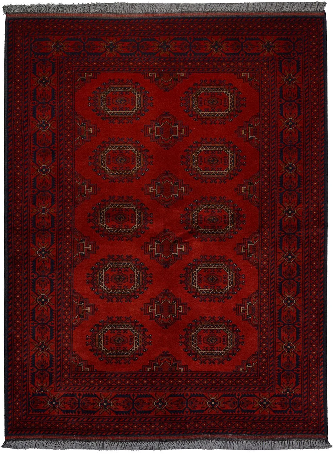 Wool Afghan Rug 151 × 197 cm, hand-knotted