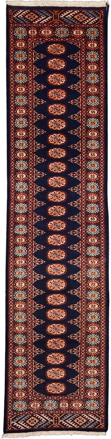 Hand-Knotted Pakistani Rug, 80 × 315 cm, Wool