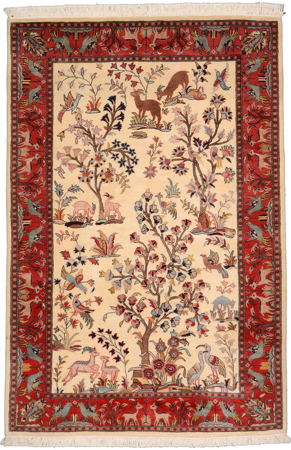 Tabriz Pakistani Rug 125 × 185 cm in Wool, hand-knotted