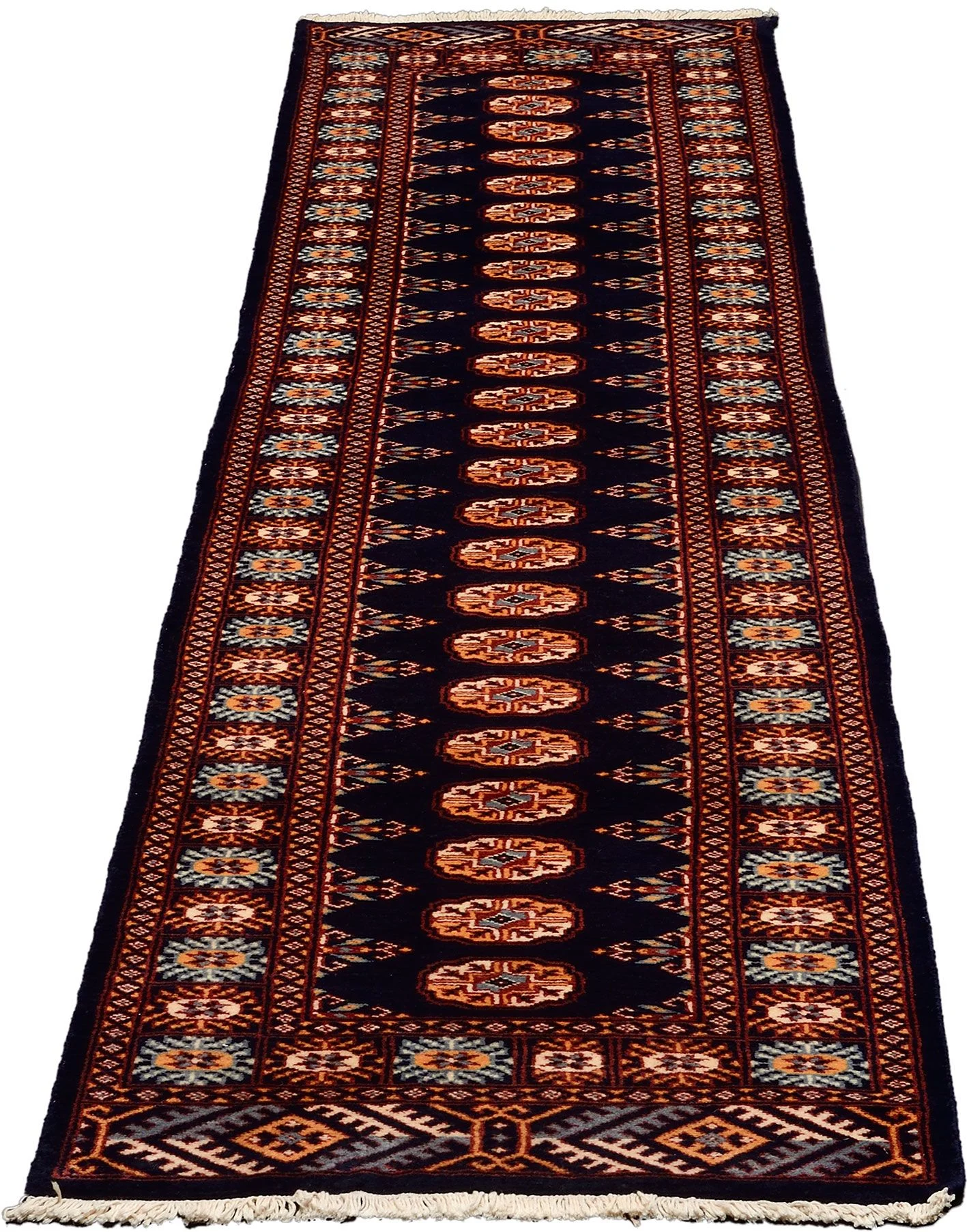 Alternative view of Hand-Knotted Pakistani Rug, 80 × 315 cm, Wool