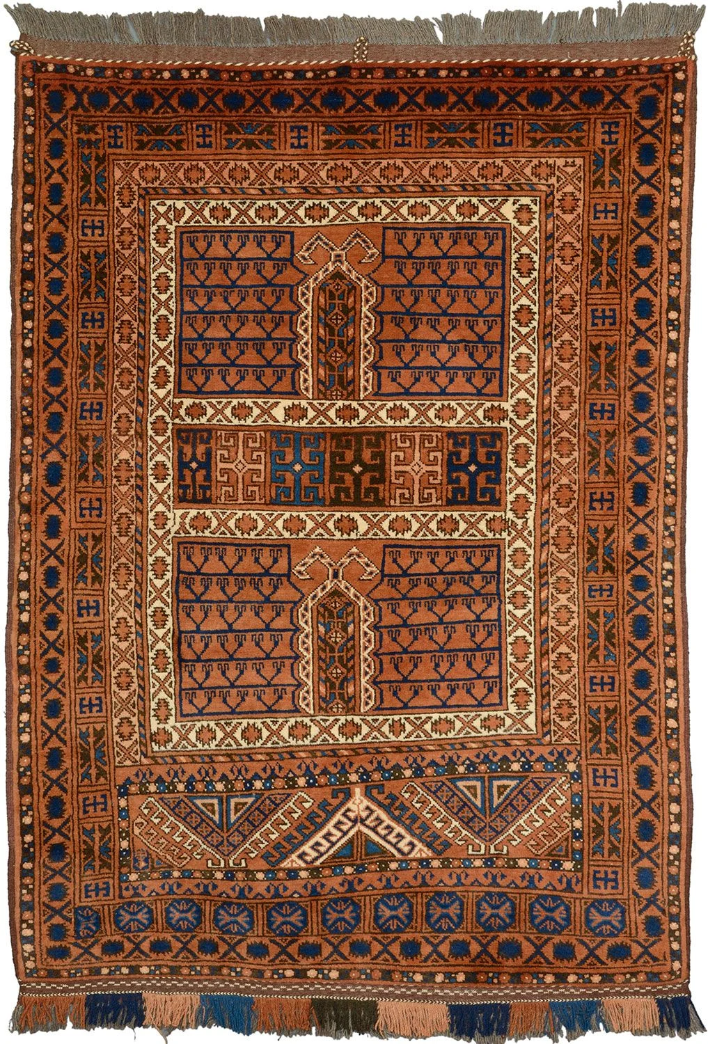 Afghan Rug 139 × 188 cm in Wool, hand-knotted