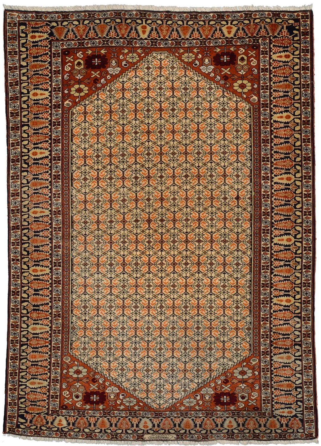 Afghan Rug 128 × 178 cm in Wool, hand-knotted